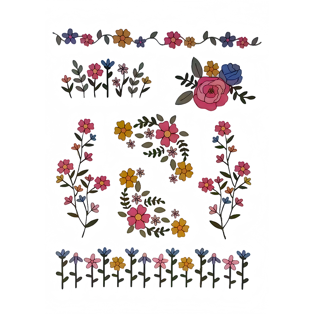 1 Set of 8pcs Colorful Graphic - Embroidery Stabilizer Backing 评论和价格
