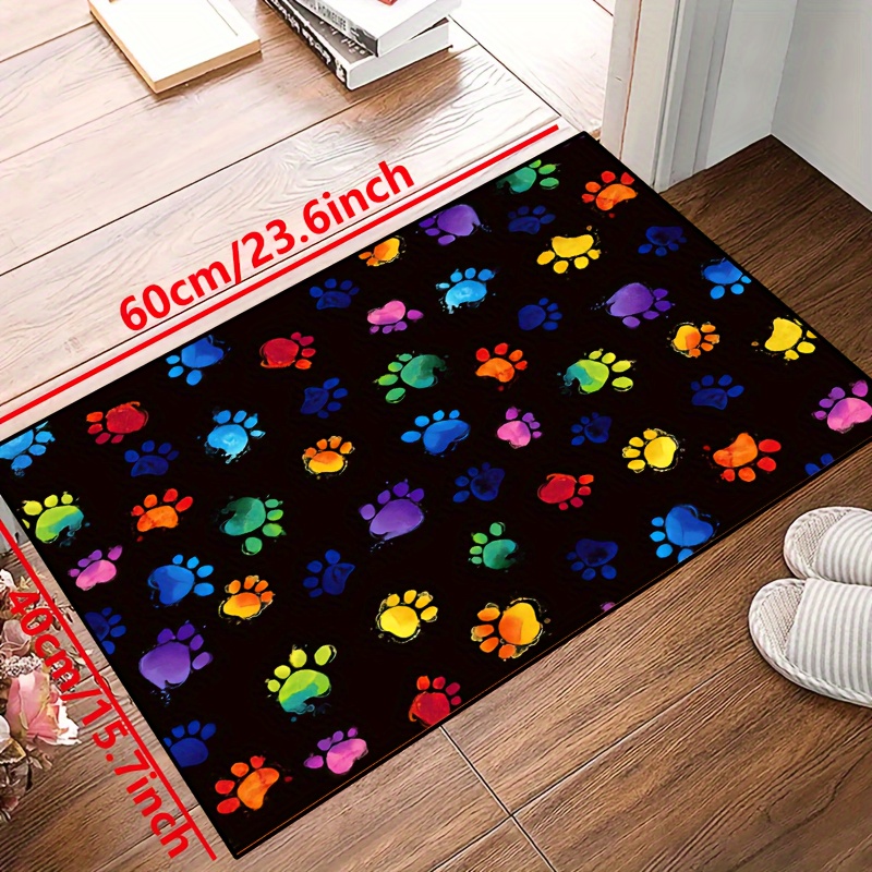 1pc Vibrant Dog Paw Print Area - Commercial Printing And Design 评论和价格
