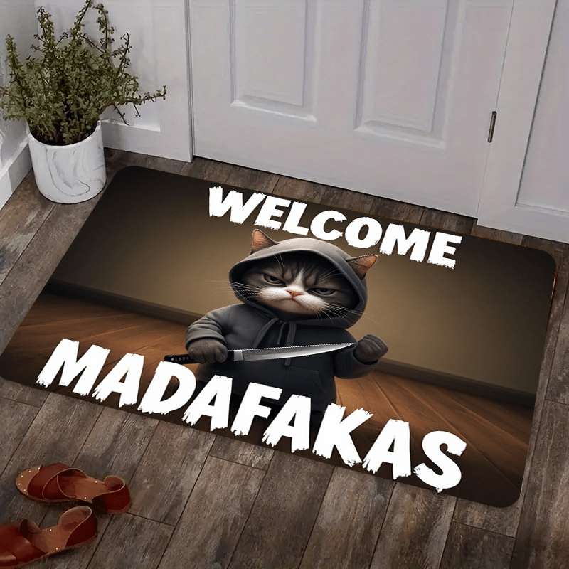Funny Cat with Knife Graphic F - Commercial Printing And Graphics 评论和价格