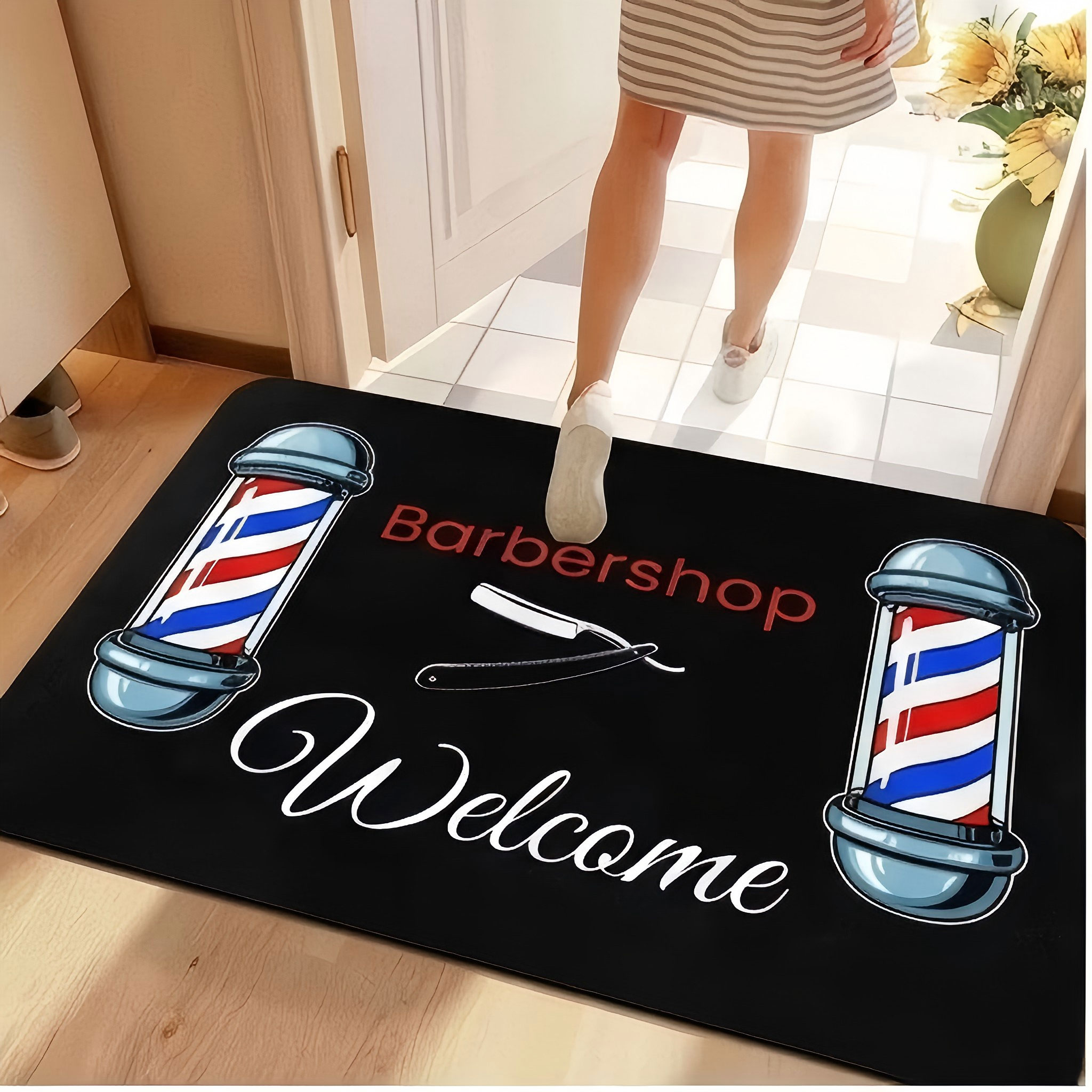 Barbershop pole welcome graphi - Commercial Printing And Graphics 评论和价格